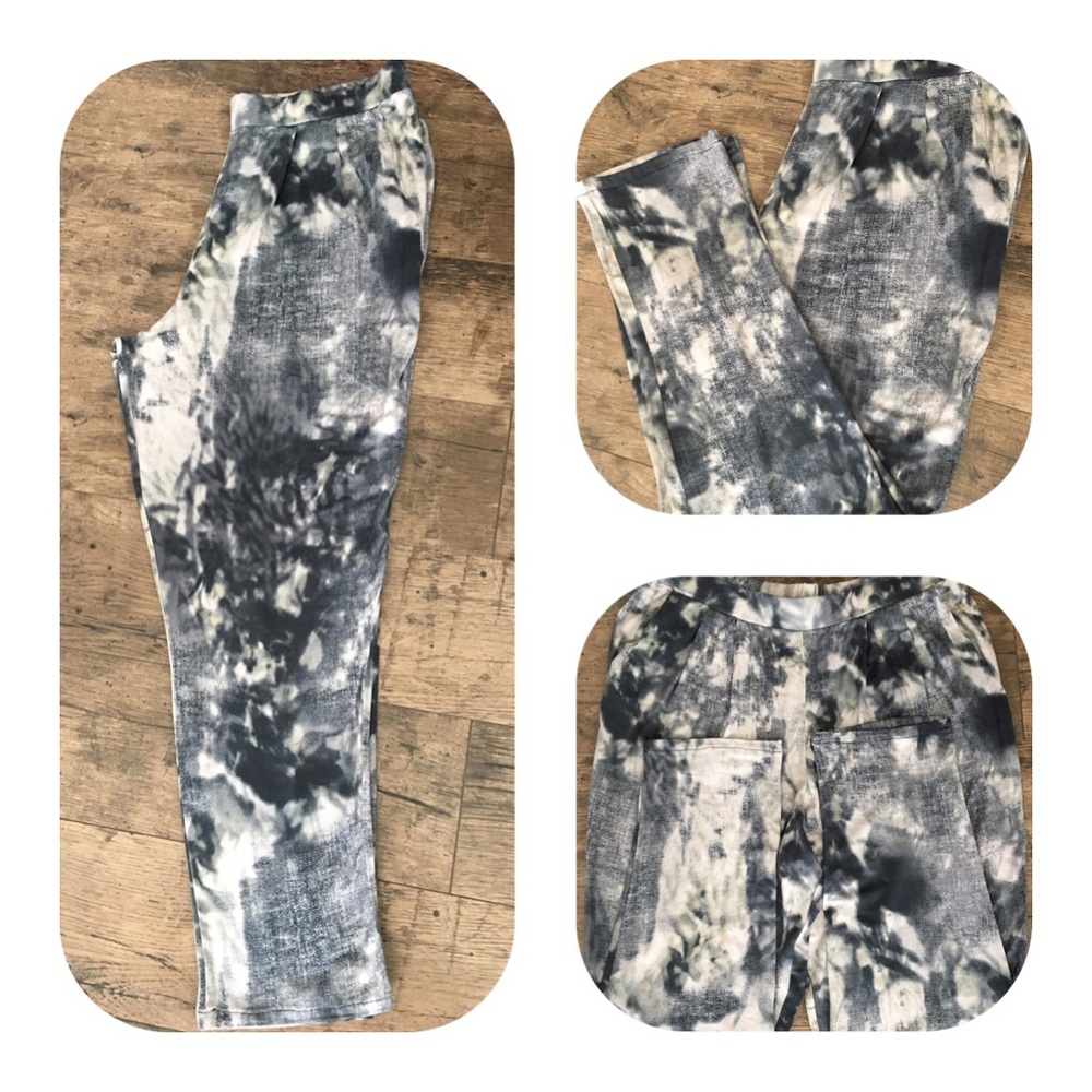 MATTY M Leggings  Gray and Black Size M Super Cute - Picture 2 of 8